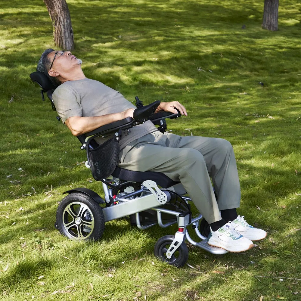 Folding Electric Powered Wheelchair with Heavy Duty Multifunction Reclining Electric Wheelchair for Handicapped