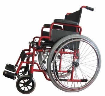 Customizable Affordable Manual Wheelchair with 24-Inch All-Terrain Wheels