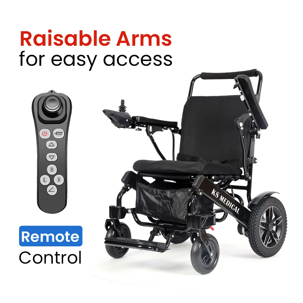 Ksm-601 FDA510K and Mdr Ukca Automatic Travel Lightweight Electric Power Wheelchair for Outdoor with Cheap Price Small Wheelchairs