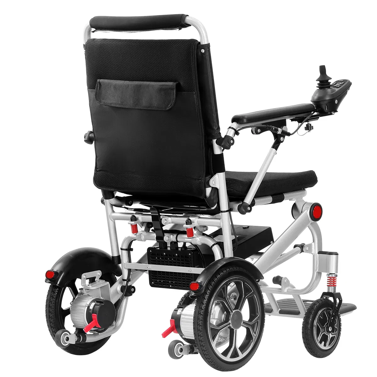 New Brush Motor 12ah Lithium Folding Wheelchair Electric Wheelchair for The Disabled