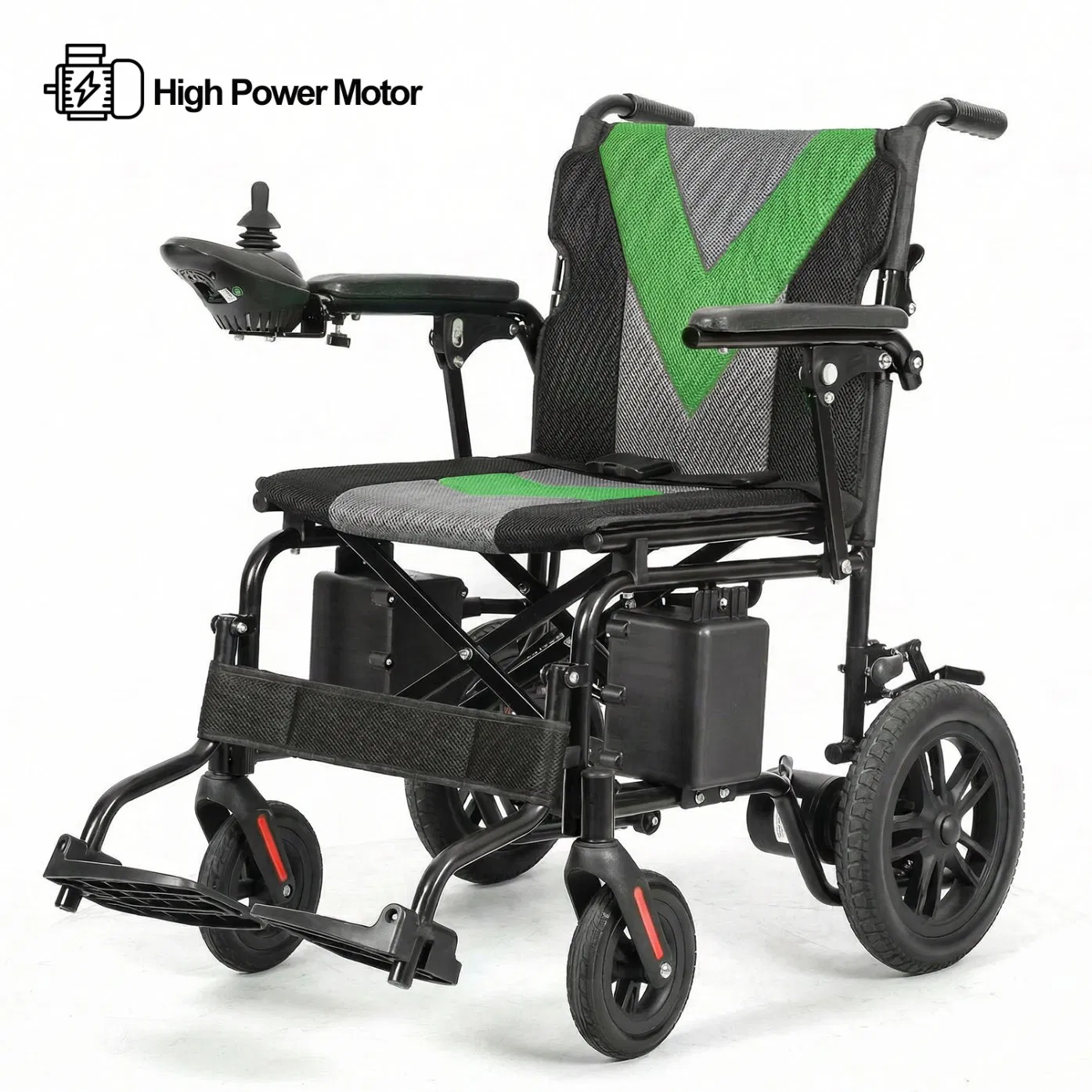 Folding Electric Wheelchair Indoor Outdoor Power Wheelchair