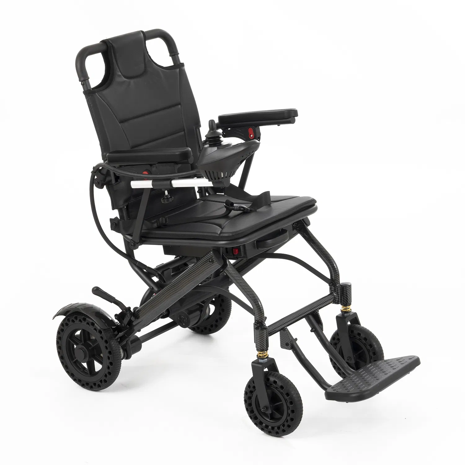 Folding Aluminium Transport Electric Wheelchair, Portable, Detachable Battery, Easy Carry