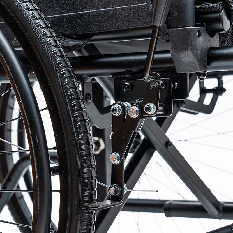 Breathable Mesh Seat Stable Wheelbase Heavy-Duty Aluminum Manual Wheelchair