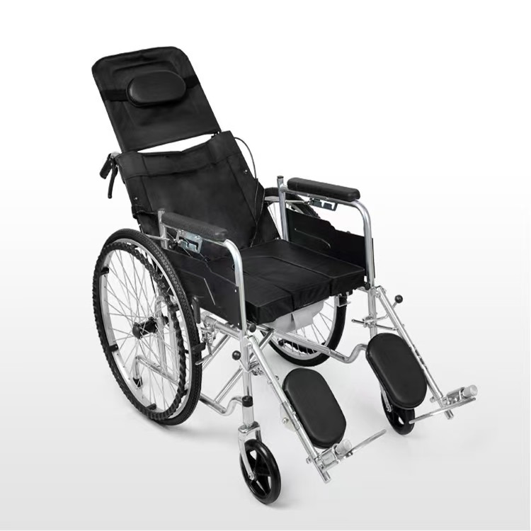 Lightweight Portable Reclining Manual Wheelchair for Handicapped Wheelchair Stair Climber for Old People