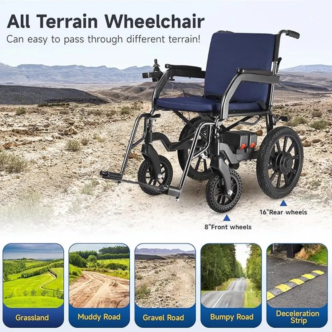 High Strength Aircraft Quality Aluminum Alloy Heavy Duty Bariatric Portable Electric Power Wheelchair