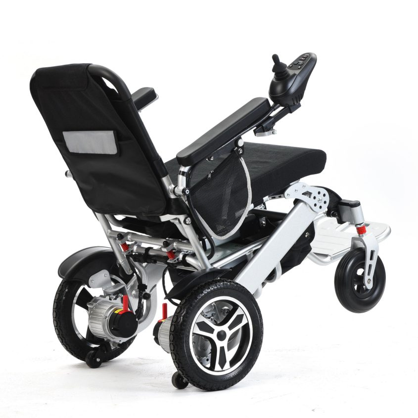 Portable Folding Electric Wheelchairs Super Light Full Automatic Reclining Wheelchair