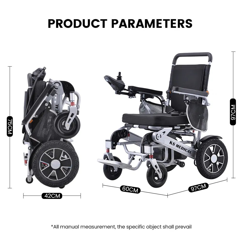 Ksm-606af Automatic Folding Smart Electric Remote Power Wheelchair Intelligent Wheel Chairs for Disabled