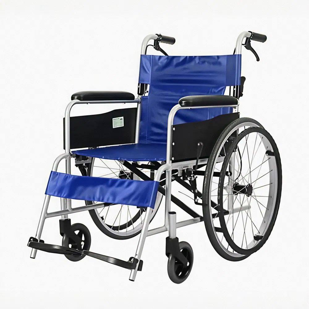 Portable Medical Compact Mobility Aluminum Lightweight Transport Wheelchair for Handicapped