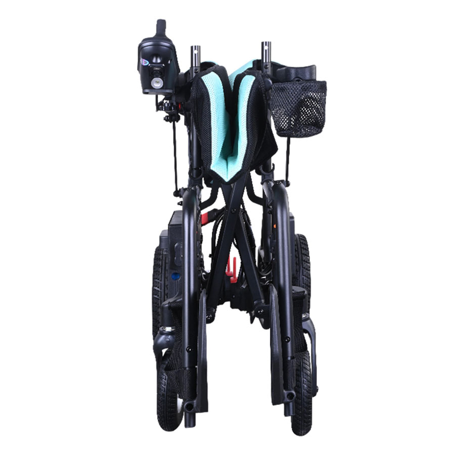 Aluminum Lightweight Easy Folding Portable Electric Power Wheelchair for Disabeld Adults