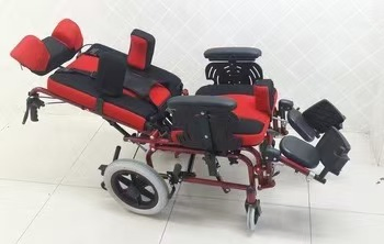 Pediatric Tilt-in-Space Wheelchair with Adjustable Safety Harness for Comfort