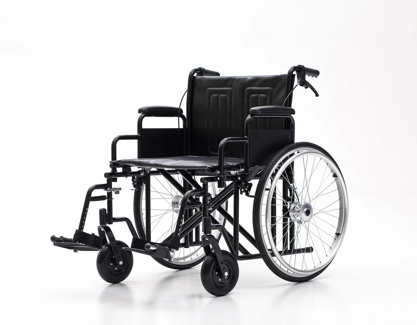 Steel Manual, Heavy Duty with Drum Brake, Spoke Wheel, Wheelchair (YJ-010Q)
