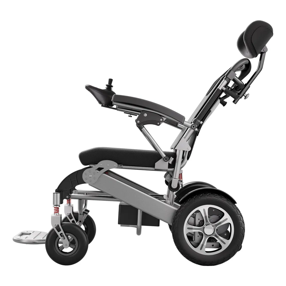 Folding Electric Powered Wheelchair with Heavy Duty Multifunction Reclining Electric Wheelchair for Handicapped