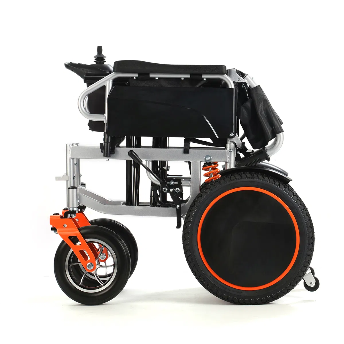High Quality Outdoor Portable off Road Folding Steel Electric Wheel Chair Folding Lightweight Power Wheelchair for Adults