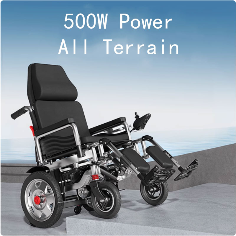 Yveelt 4 Wheels Mobility Wheel Chair Folding Electric Power Medical Lightweight Wheelchair Silla De Rueda with 500W Motors for Handicapped