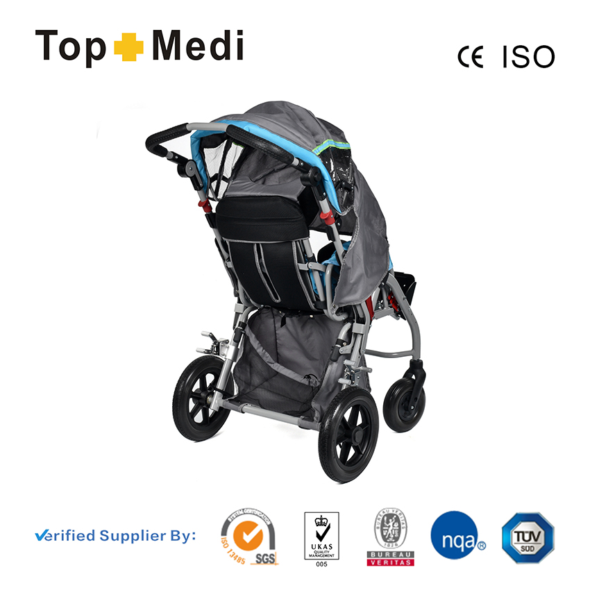 Topmedi Folding Cerebral Palsy Children Reclining Wheelchair for Child
