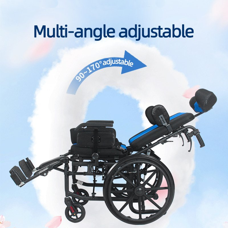 Sht Cerebral Palsy Mobility Aid Tilt-in-Space Wheelchair with Adjustable Headrest