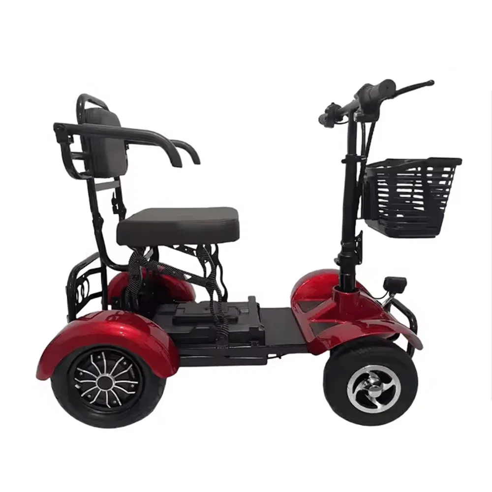 Foldable Electric 4-Wheel Scooter - Senior Mobility Compact Portable Leisure Disabled Ebike