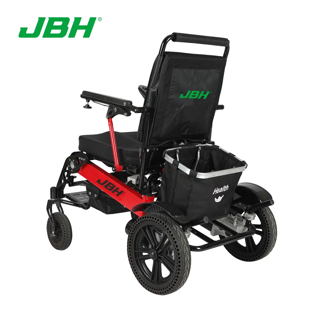 Elite Wheelchair Foldable Electric Power Wheelchair, Heavy Duty, Indoors/Outdoors, Wide Seat, Fits Any Car Trunk, Safe for Air Travel, Cover Bag