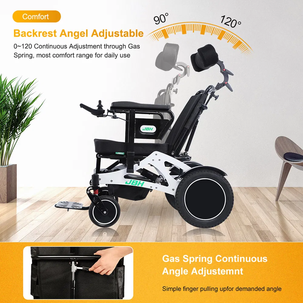 Aluminum Alloy Light Power Reclining Adjustable Control Electric Intelligent Wheel Chair