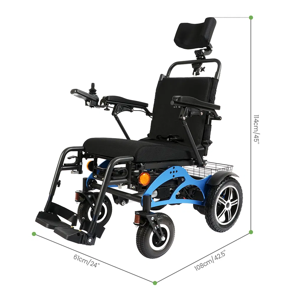 Tilt-in-Space Wheelchair with 40° Backrest Adjustment