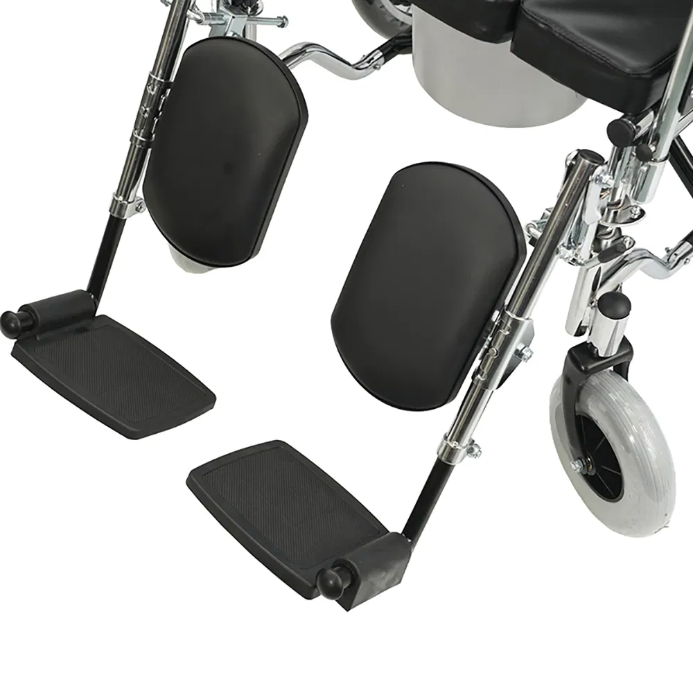 Tilt in Space Recliner Wheelchair with Commode &amp; Table