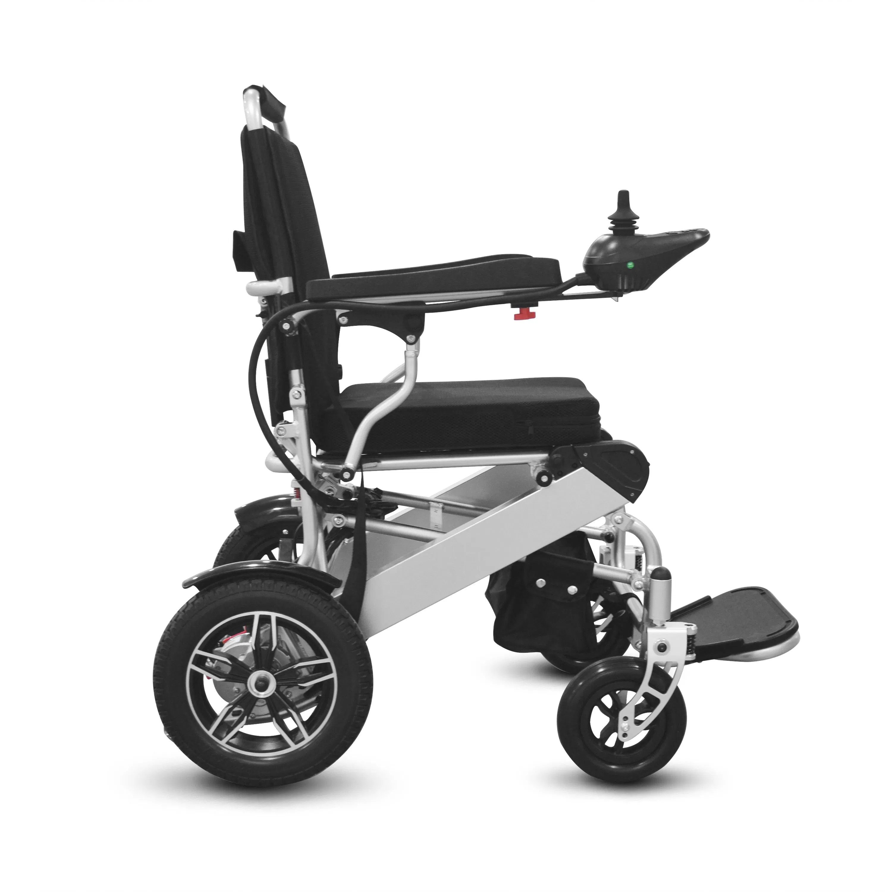 Electric Foldable Wheelchair Reclining Backrest Easy Foldable Wheelchair with Lithium Battery