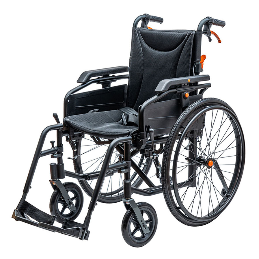 Custom Brand Logo Adjustable Backrest Lightweight Aluminum Manual Wheelchair