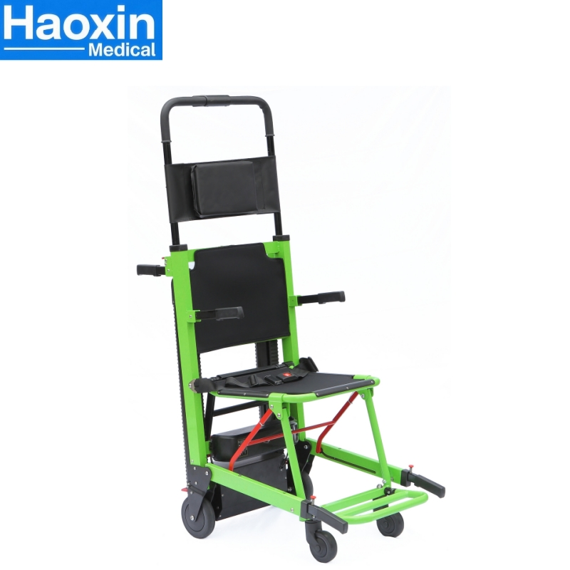 Durable Electric Wheelchair with Exceptional Stair Climbing Features Motorized Stair Stretcher Safety Lock System &amp; Anti-Slip Belt for Patient Transport
