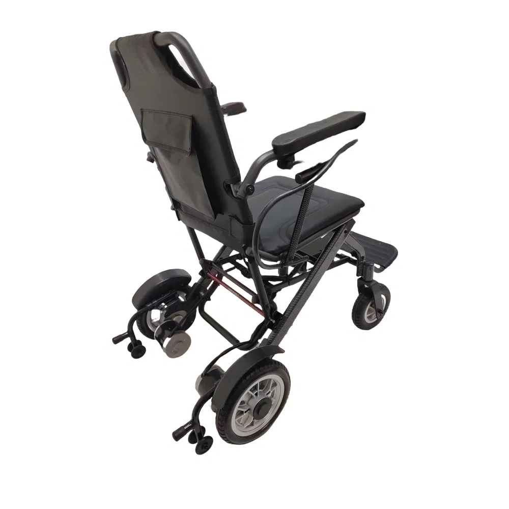 Lightweight Portable Brushless Aluminum Folding Foldable Electric Wheelchair From Foshan China