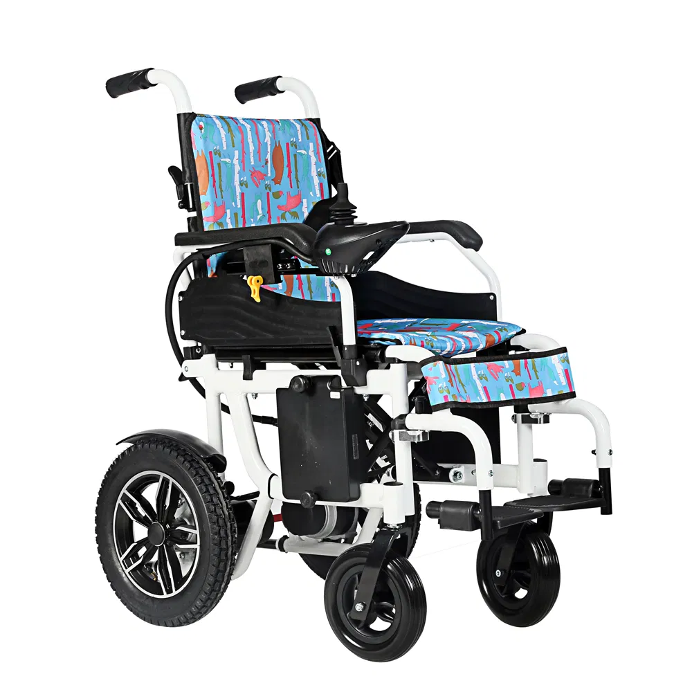 Ksm-503c Pediatric Handicapped Equipment Electric Power Kids Wheelchair Prices Lightweight Folding Wheelchairs for Children