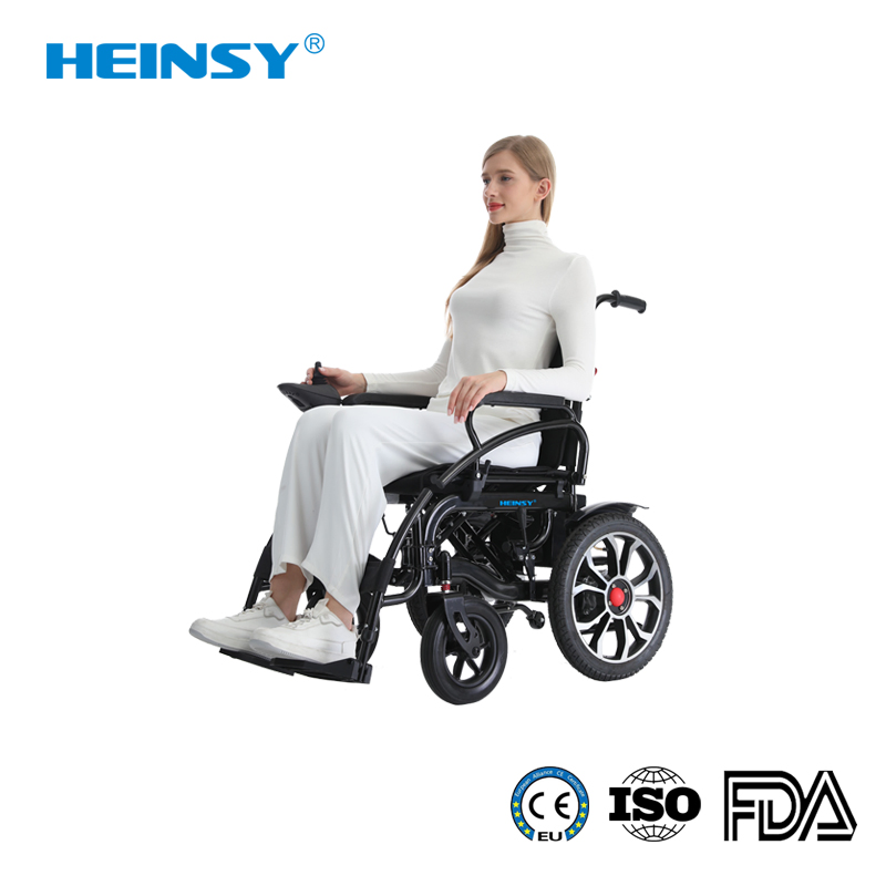 Hes-310c Carbon Steel Medical Equipment Power Electric Pediatric Wheelchair Children Electric Wheelchair Foldable