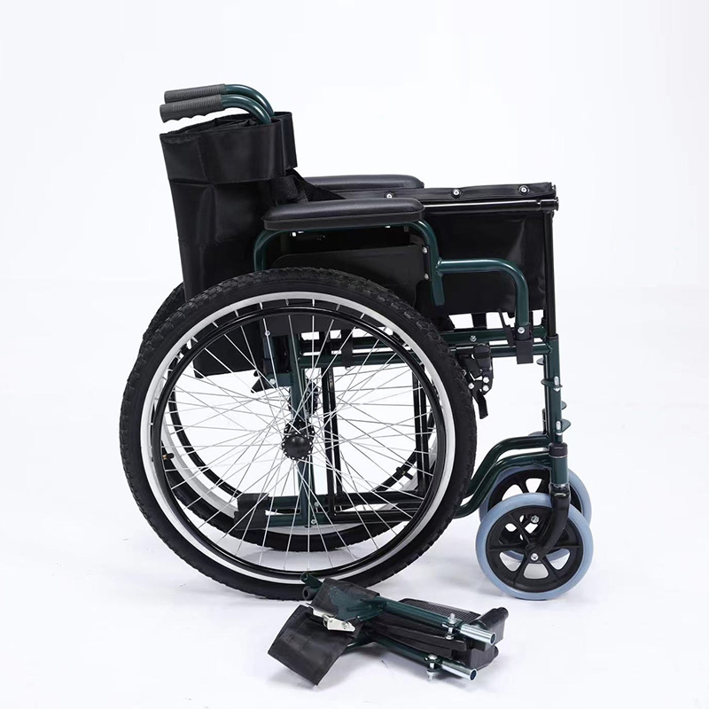 Durable and Stable Heavy-Duty Manual Wheelchair for Users with Strong Bodies Worry-Free Carrying