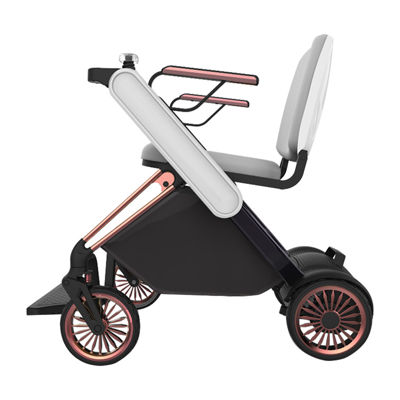 Comfortable Lumbar Support Illuminated Lighting Strong Shock Absorption Smooth Ride Mobility Handicap Electric Scooter H7