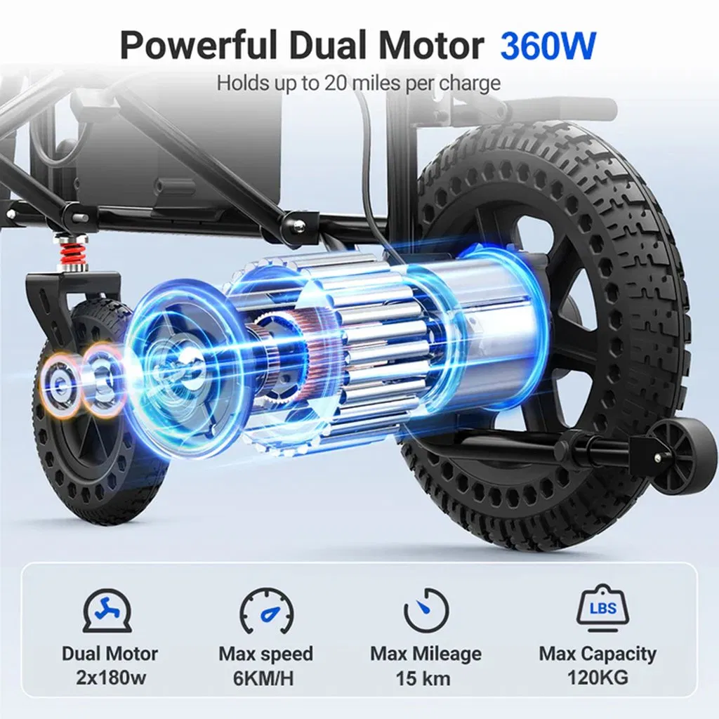 Electric Wheelchair Compact Power Wheelchair for Indoor Mobility