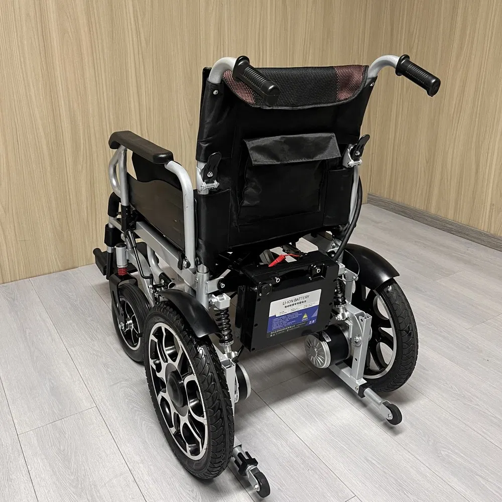 Carbon Fiber/Aluminum Lightweight Portable Brushless Motor Folding Motorized Electric Power Wheelchair for Medical Cerebral Palsy Children Disabled Handicapped