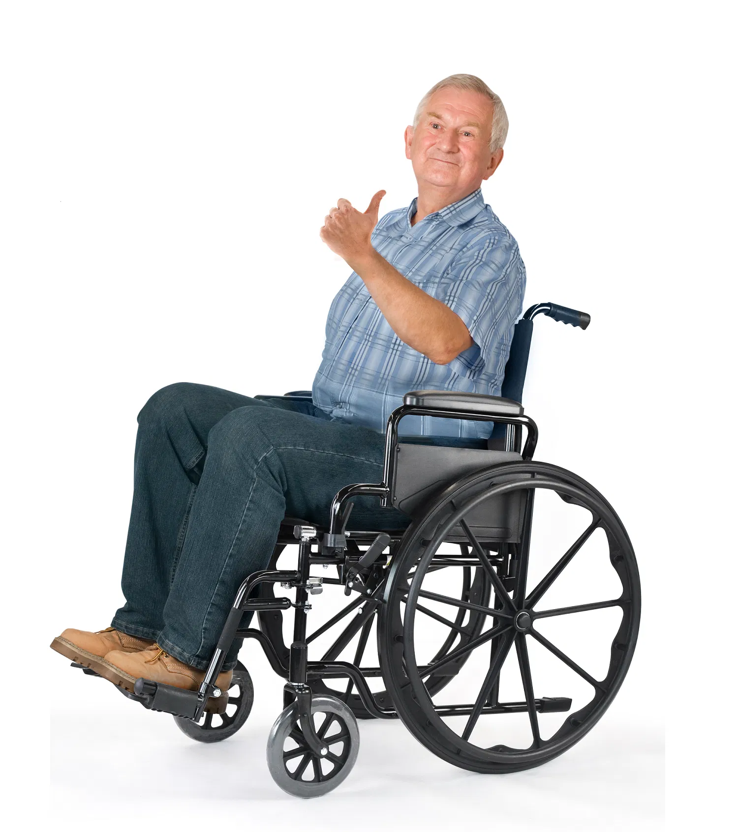 Lightweight Folding Wheelchair, Adjustable Design by Wheelchair Supplier, Manual Wheelchair