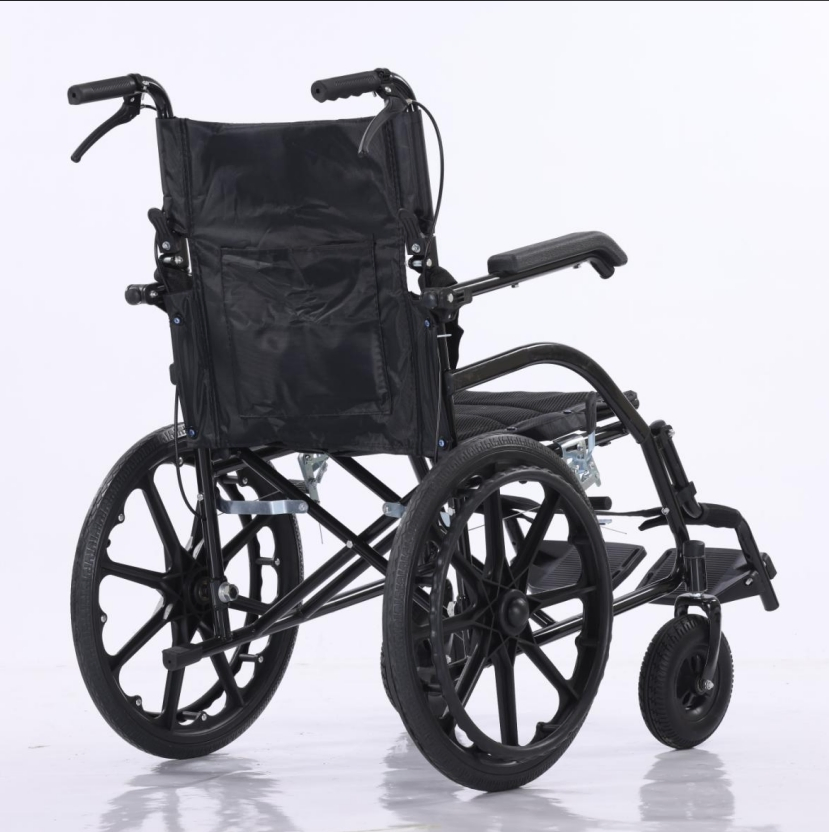 All-Terrain Folding Manual Wheelchair Lightweight Compact &amp; Reinforced Front Casters