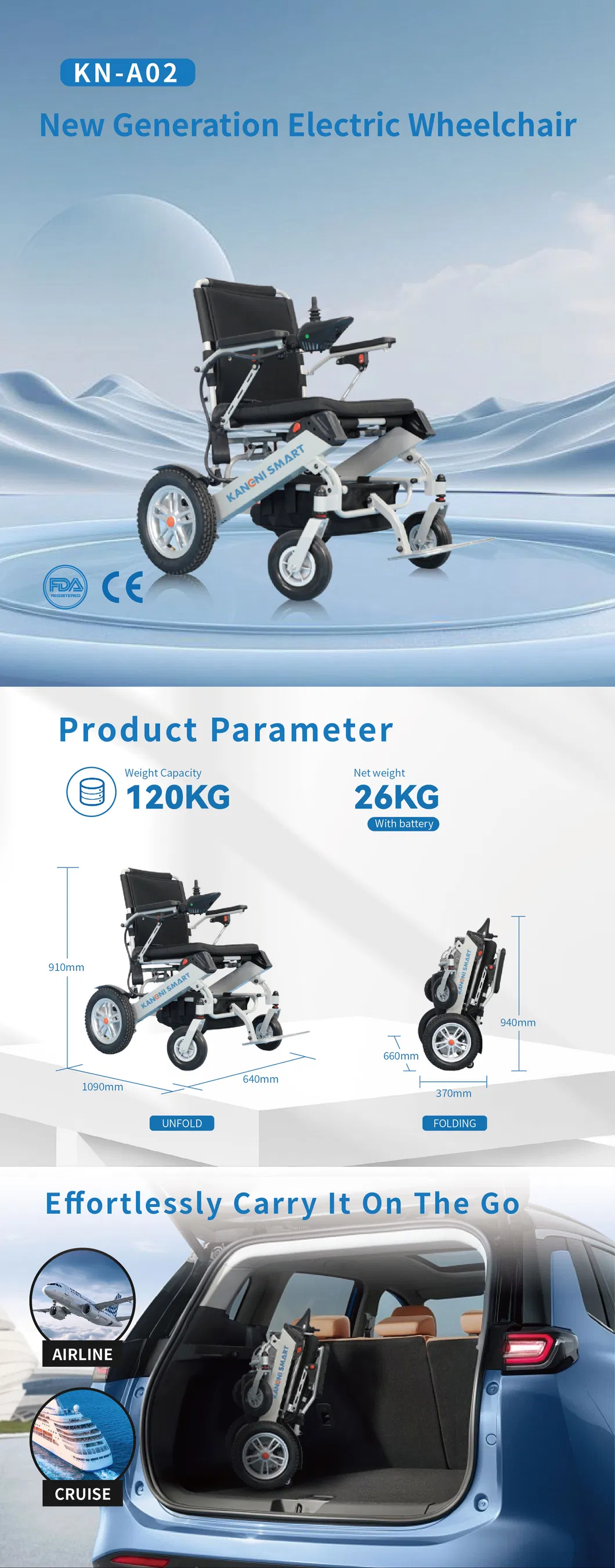 Power Electric Wheelchair View 1