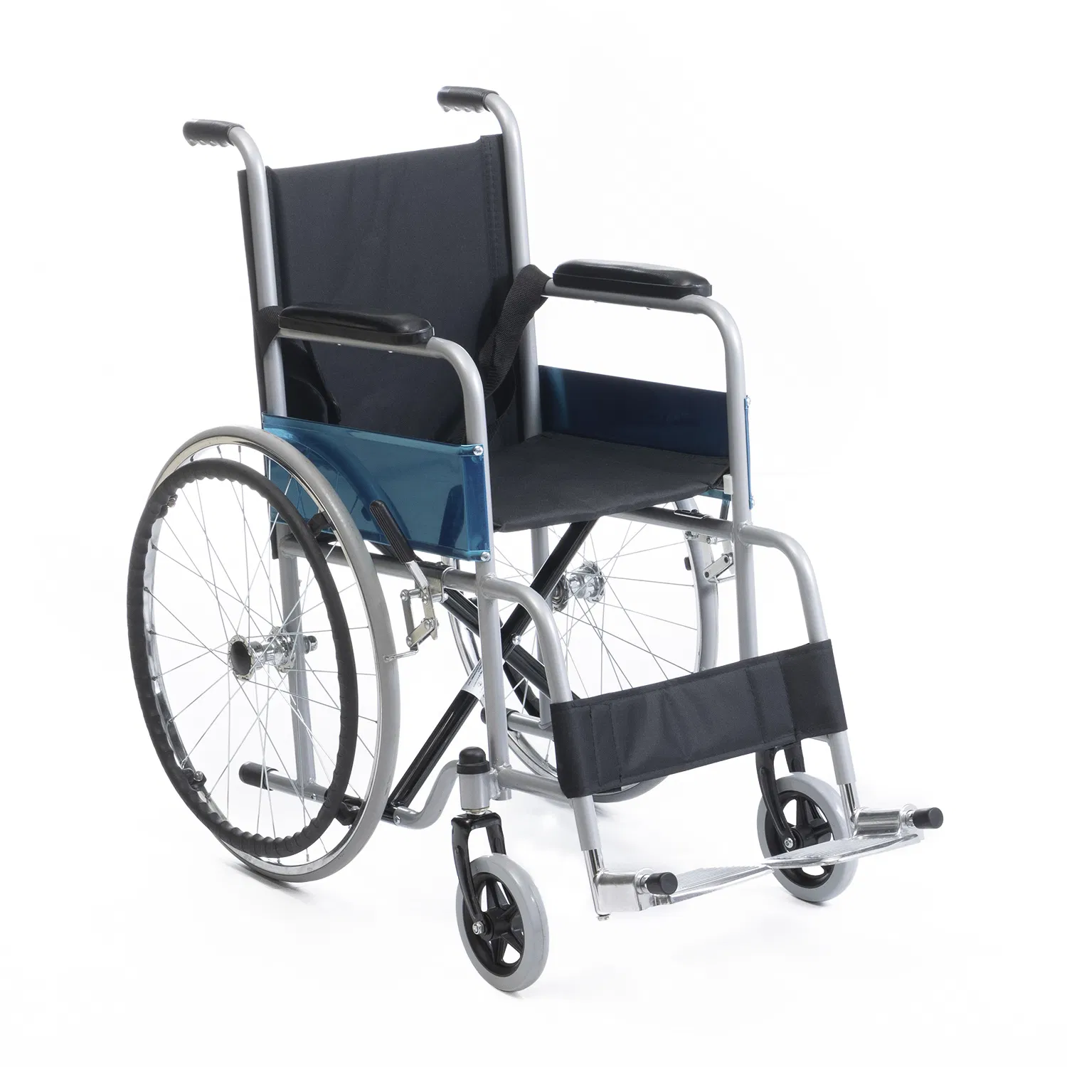 Economy Folding Coated Pediatric Manual Wheelchair for Kids Children Portable Self Propelled Narrow Seat 35 Cm