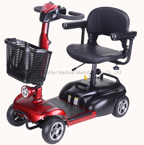 Auto Brake Automatic 4-Wheeled Mobility Scooters with Back Mirror for Personal