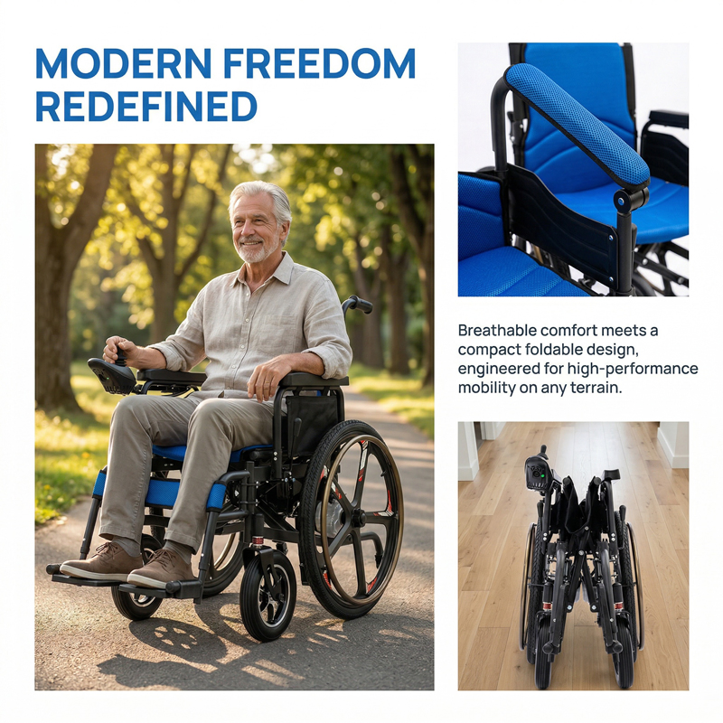 Travel-Friendly Foldable Lightweight Mobility Active Sports Electric Wheelchair