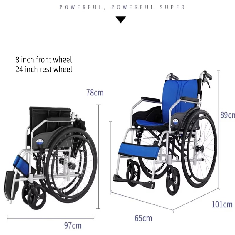 Factory Sells New Type Folding Wheelchair with Foldable Backrest Wheelchair for Elderly