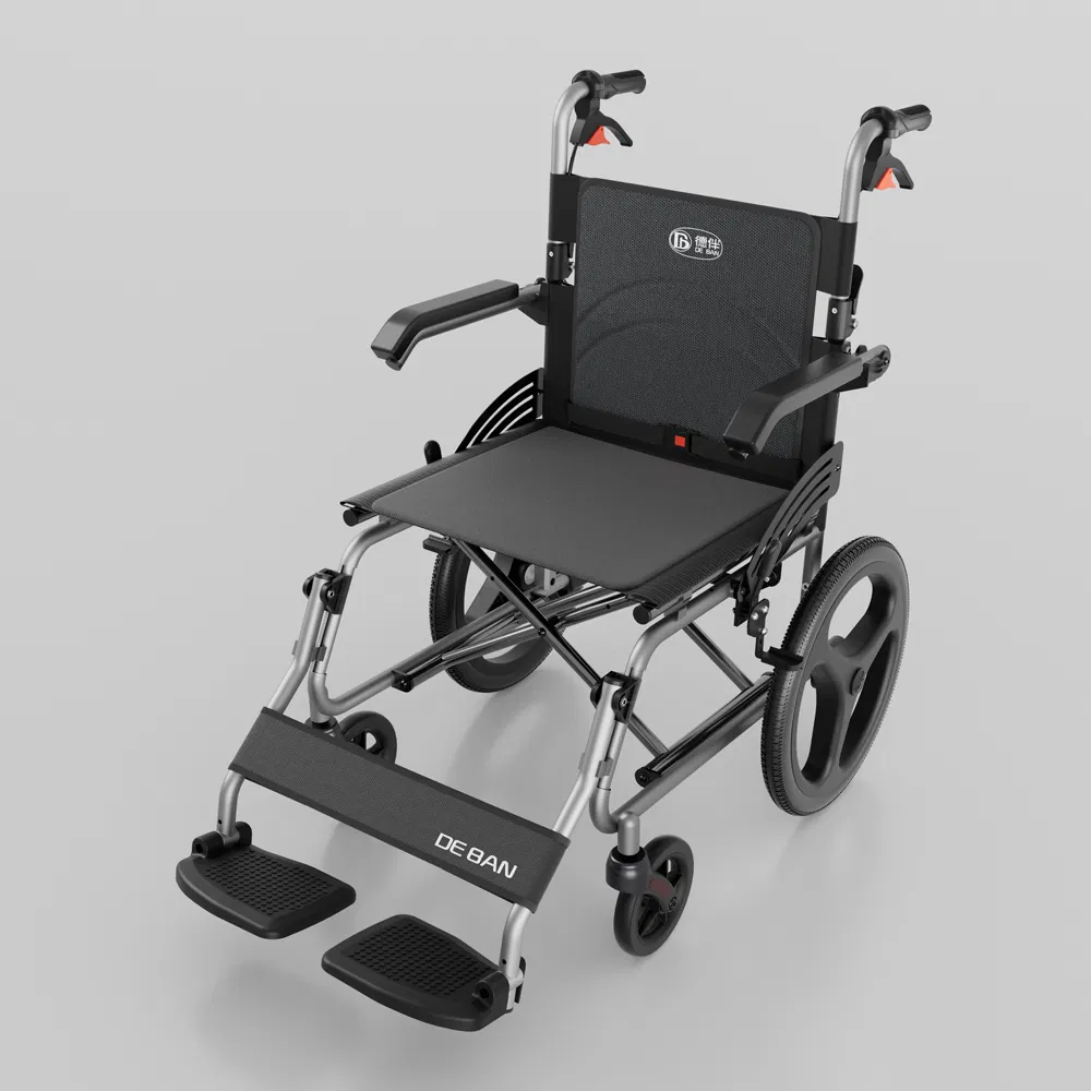 New Stylish Design Aluminium Manual Wheelchair Lightweight Good on All Terrain