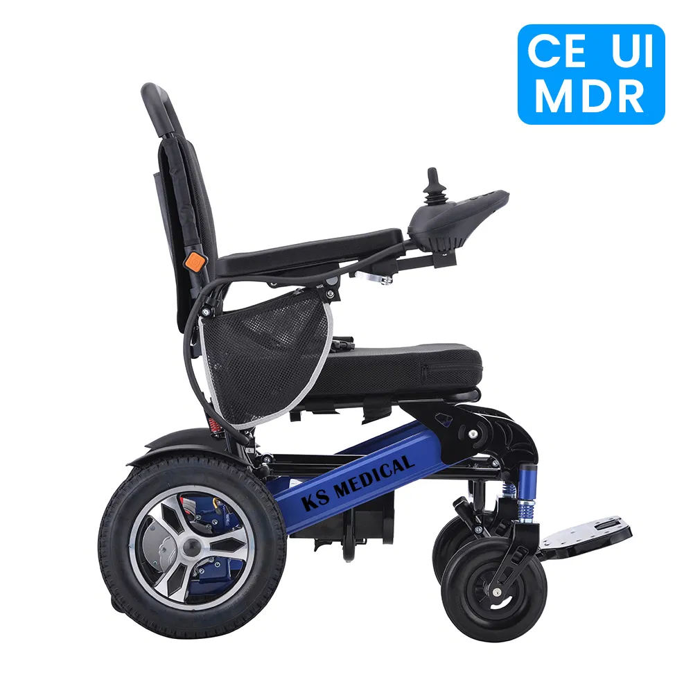 Ksm-606 Mdr Efficient Office Small Electric Folding Wheelchair Mobility Drive Scooter Wheelchairs for Sale