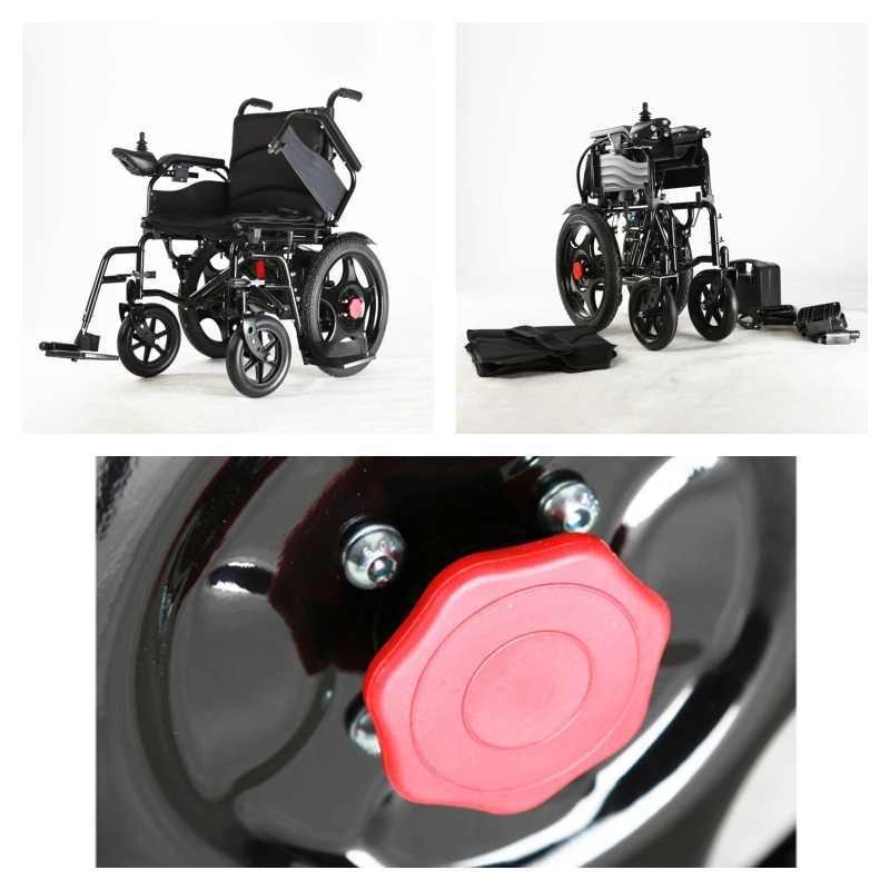 Painted Steel Frame Power Heavy Duty Electric Wheelchair with Manual Brake