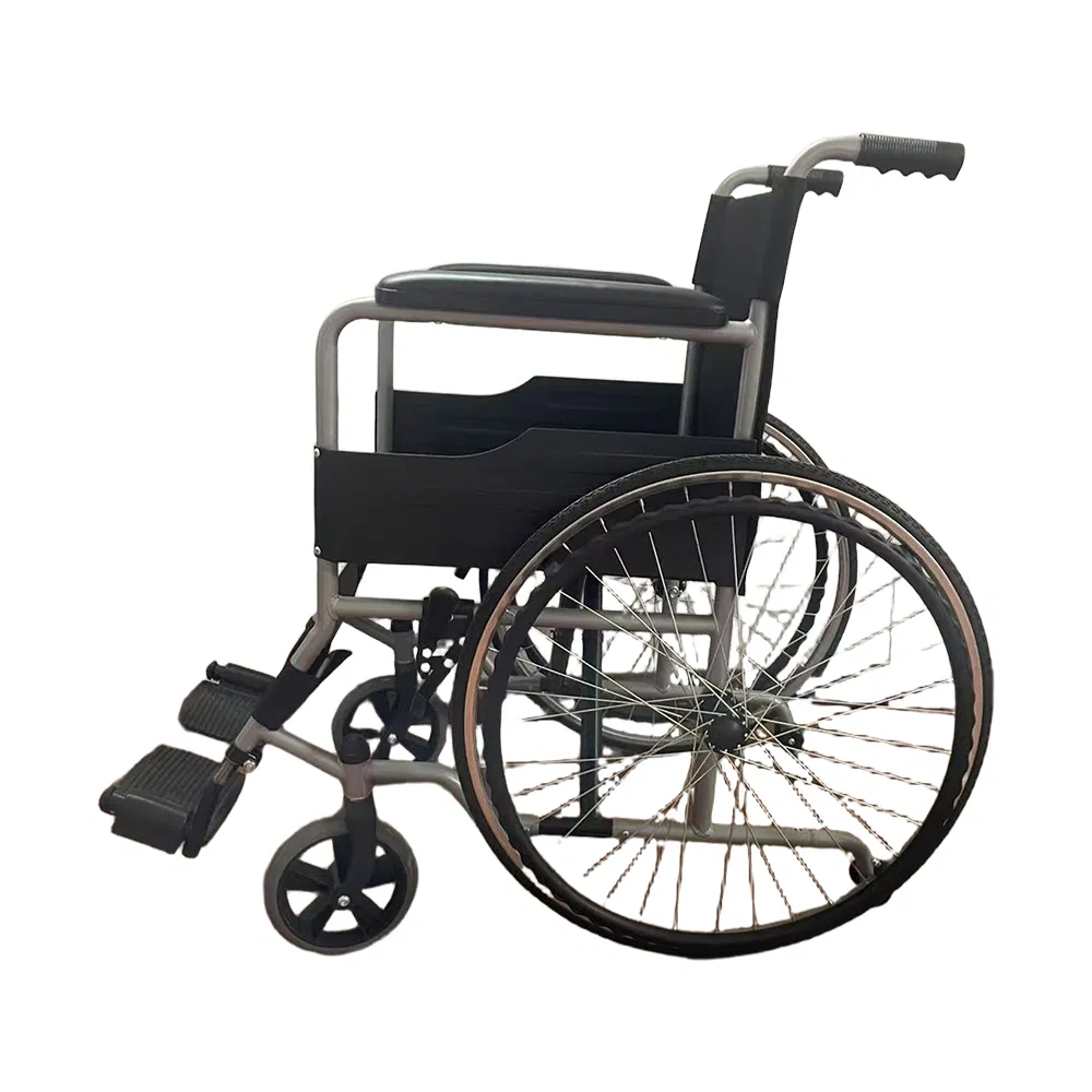 Anti-Tippers Leg Rest Manual Fold Metal Aluminum Reclining &amp; Tilt-in-Space Frame Hospital Handicapped Commode Wheelchair