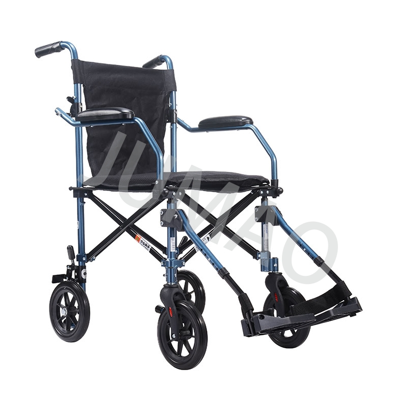 Durable Lightweight Transport Wheelchair with 250lb Load Capacity