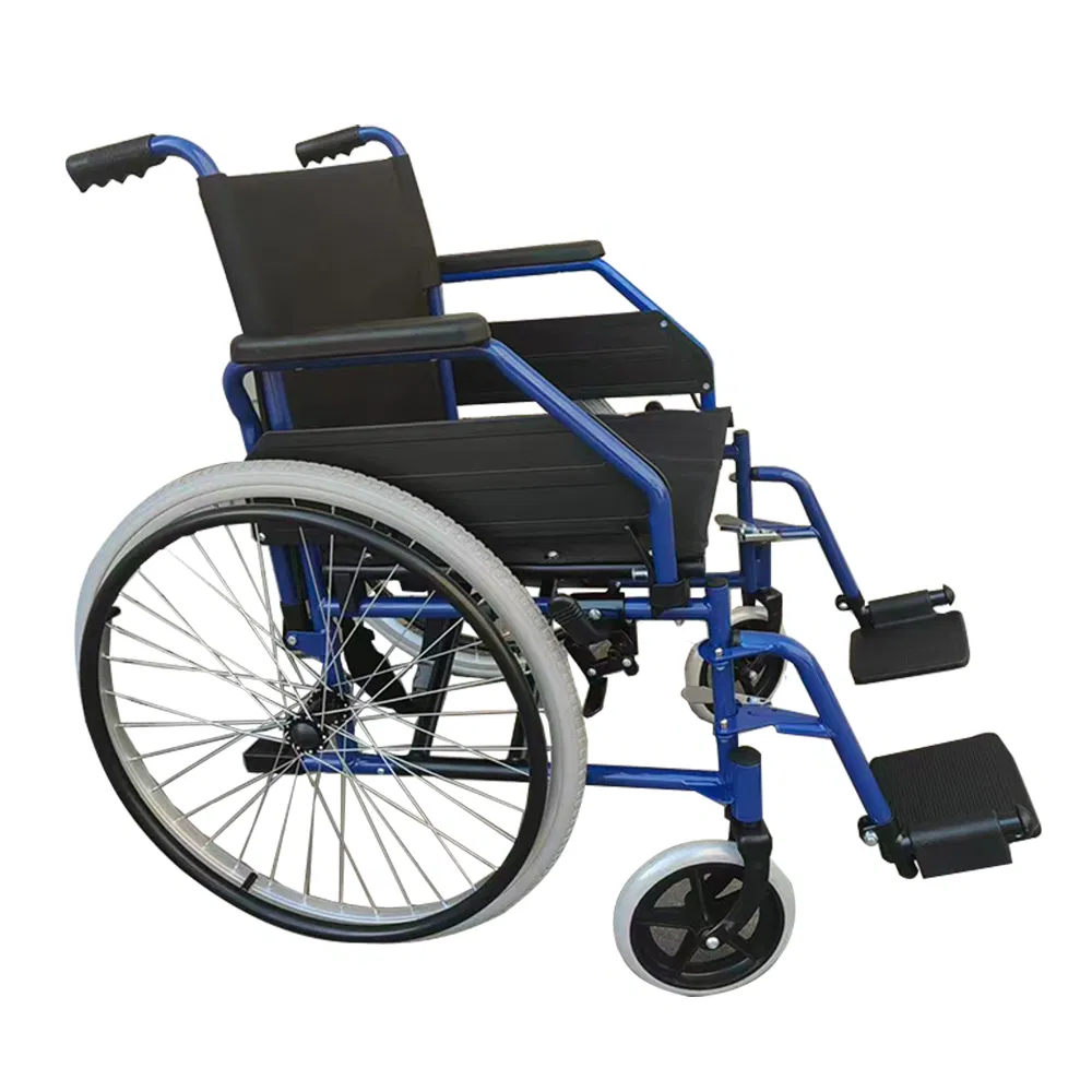 Durable Steel Wheelchair with Comfortable Seating for All Users