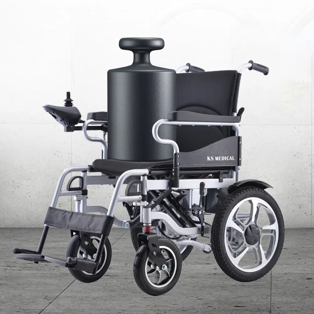 Ksm-501p Cheapest Lightweight Folding Outdoor All Terrain Electric Power Wheelchair for Adults