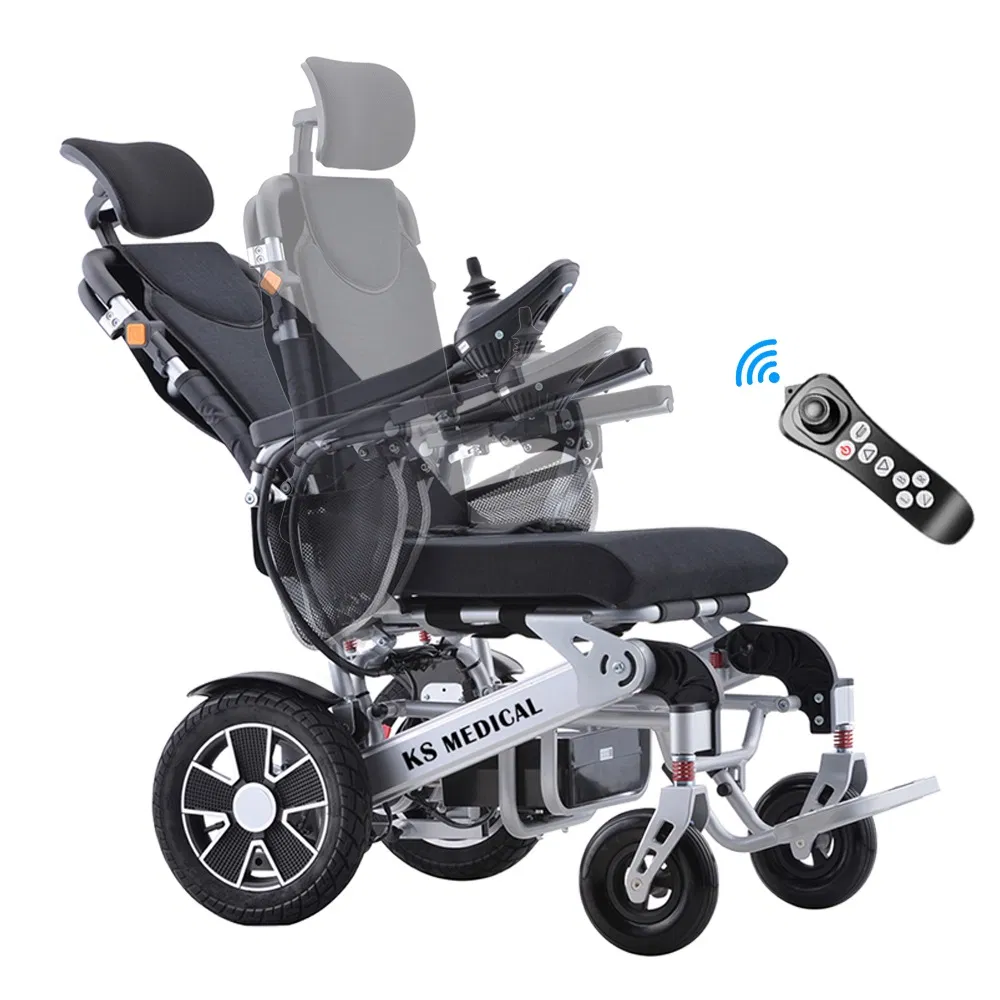 Ksm-606ar Folding Power Chairs for Disabledr Automatic Electric Reclining Wheelchair Fold Wheel Chair